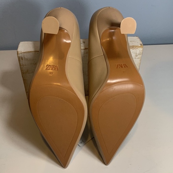 Zara Nude Pointed Toe Heels NWT - Picture 8 of 8